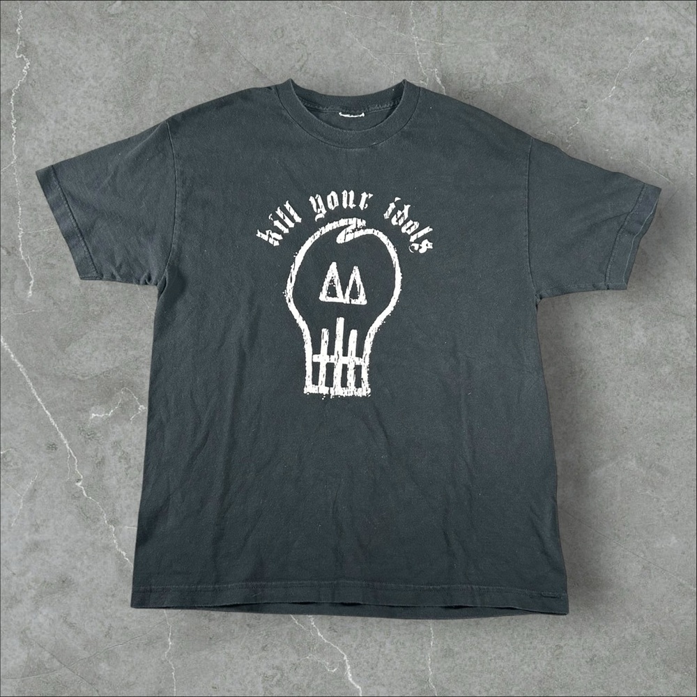 Vintage Kill Your Idols Shirt Mens Large Black Y2K‎ NYHC Punk Hardcore Band Tee